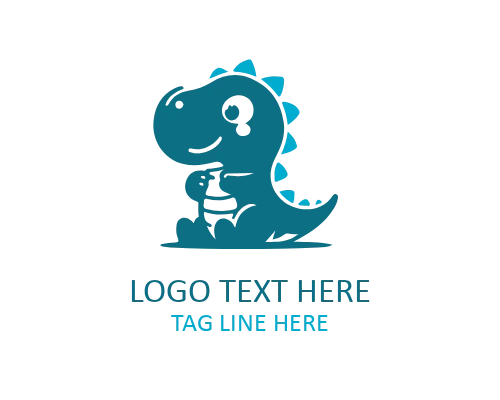 Baby Dinosaur Little Dino Logo