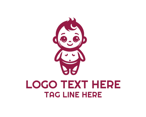 Baby Doll Logo for Kids Brand and Toy Store
