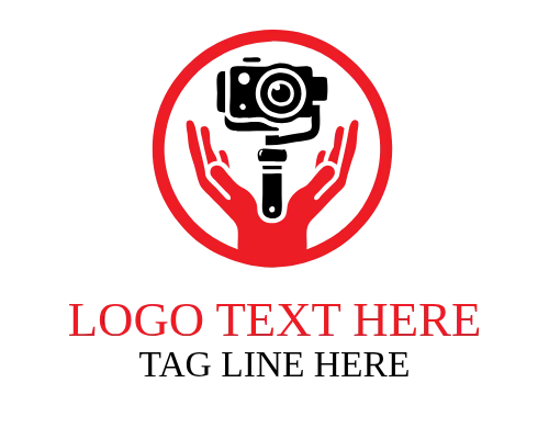 Badge Hand Camera Logo