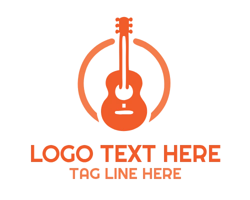 Badge Minimal Guitar Logo