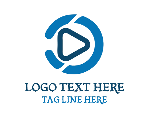 Badge Play Button Logo