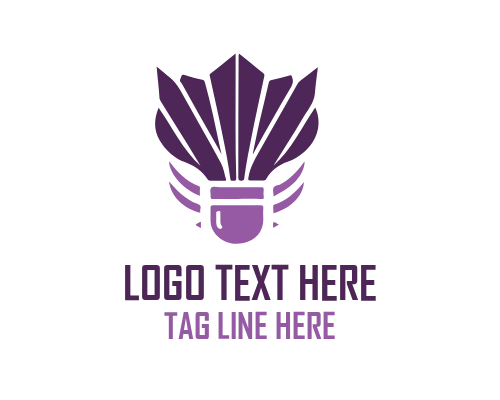 Badminton Shuttle Circle Logo