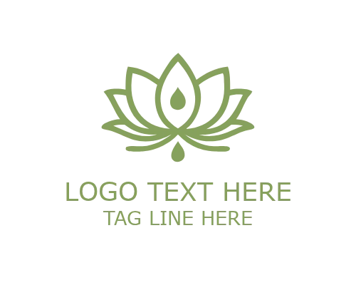 Balance Circle Lotus Floral Logo for Yoga and Wellness Branding