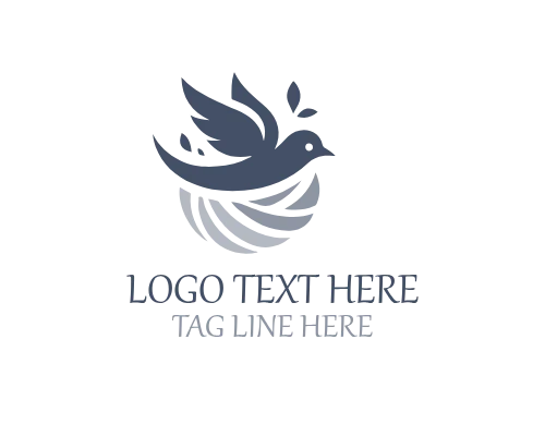 Balance Nesting Bird Logo for Harmony and Nature Branding