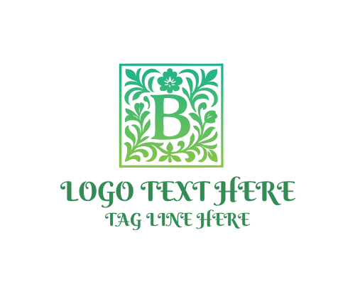 Balanced Floral Letter B Logo