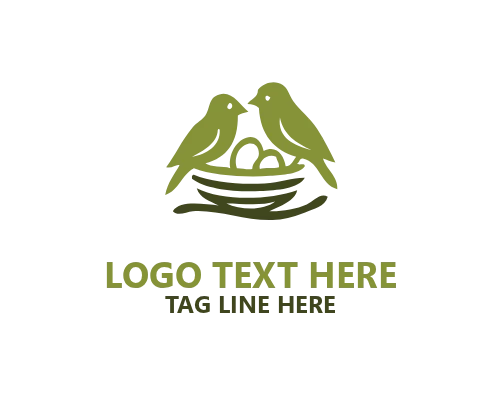 Balanced Nest Bird Logo logo template preview