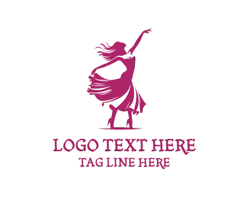 Ballet Dancer Girl Logo