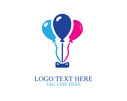 Balloon Heart Celebration Logo