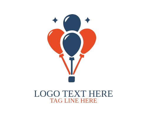 Balloon Smile Party Logo