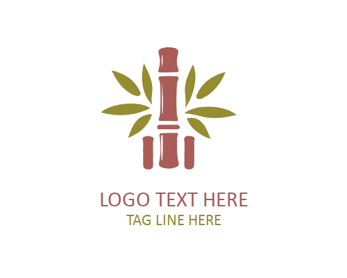 Bamboo Forest Silhouette Logo