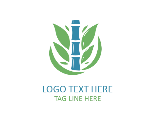 Bamboo Growth Symbol Logo