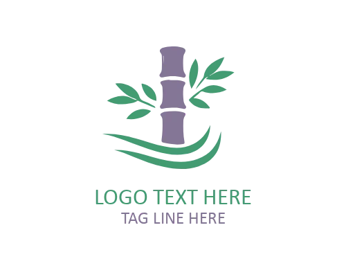 Bamboo Leaf Minimal Logo