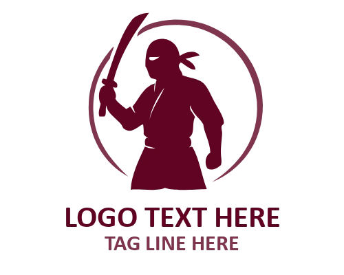 Bamboo Ninja Mascot Logo