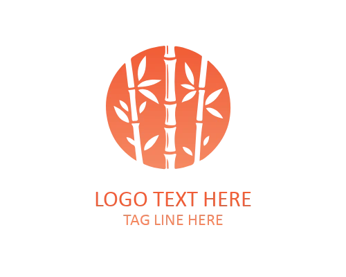 Bamboo Outline Vector Logo