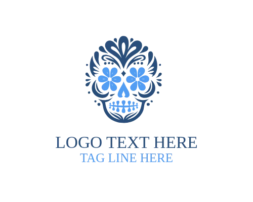 Bandana Mexican Skull Logo