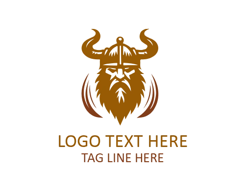  Barbarian Axe Emblem Logo for Bold Adventure Brands