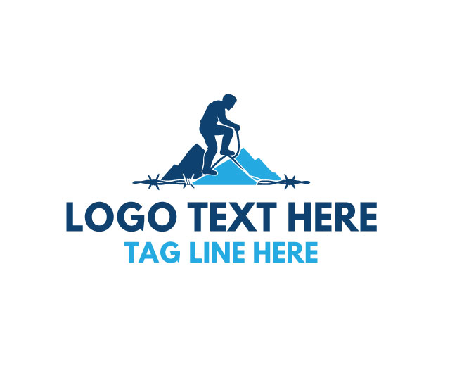 Barbed Wire Rock Climber Logo