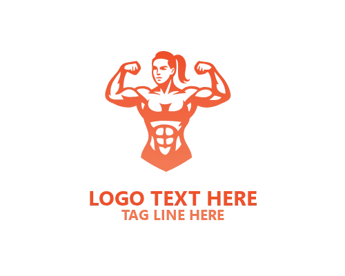 Barbell Crown Strong Woman Logo
