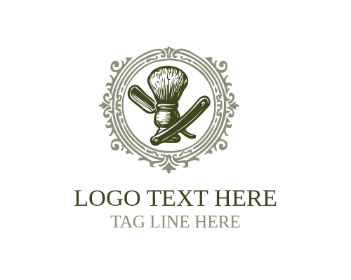 Barbershop Classic Shield Logo