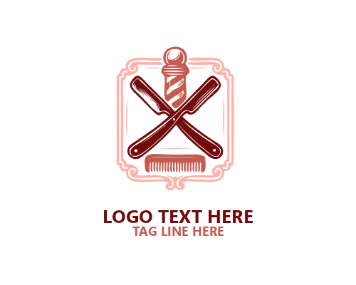Barbershop Luxury Badge Emblem Logo