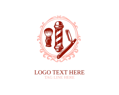 Barbershop Luxury Emblem Logo