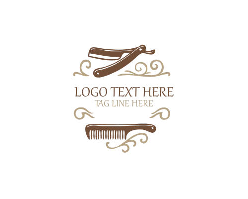 Barbershop Modern Badge Logo