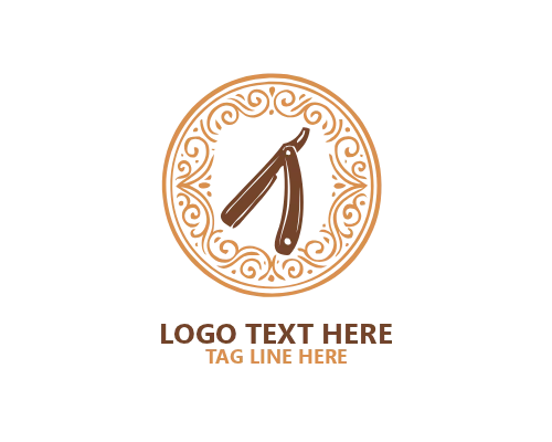 Barbershop Traditional Badge Logo