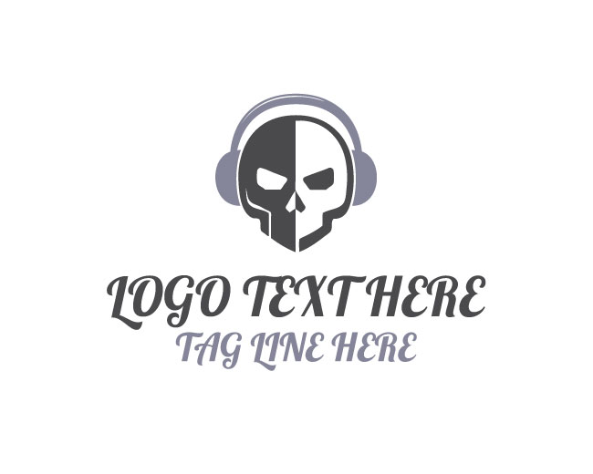 Bass Skull Headphone Logo