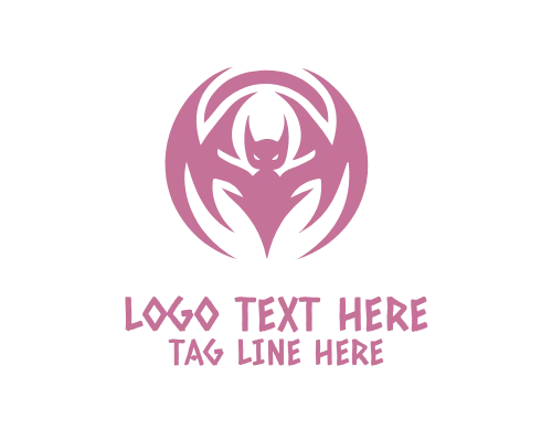 Bat Wings Outline Logo