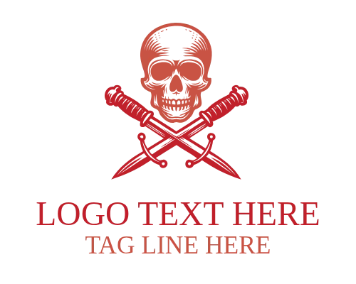 Battle Sword Skull Power Logo