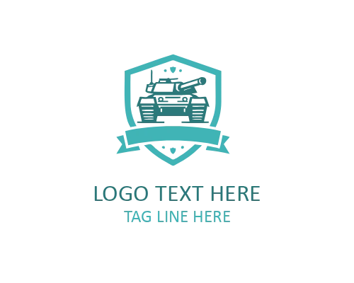 Battlefield Command Tank Logo for Strategy and Defense Use