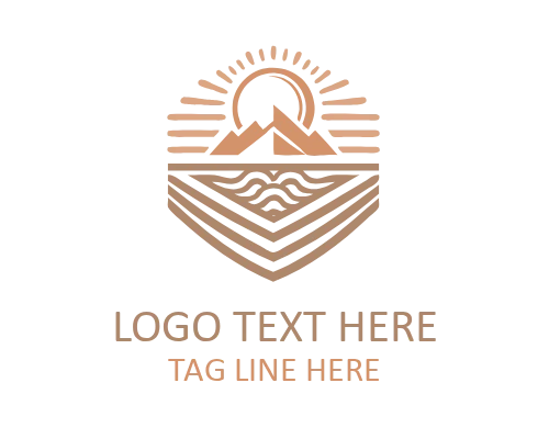 Beach Badge Emblem Logo for Coastal Identity