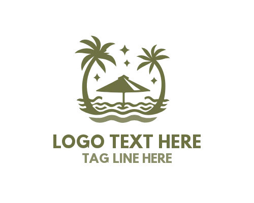 Beach Palm Island Logo