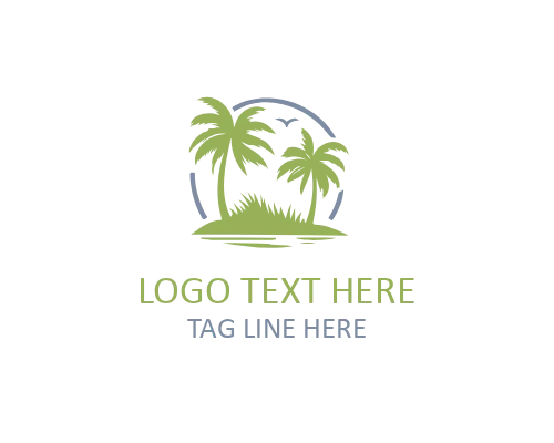 Beach Style Coconut Logo
