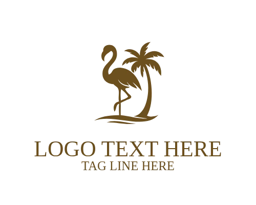 Beachwear Vintage Flamingo Logo