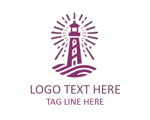 Beacon Tower Lighthouse Logo for Coastal Branding