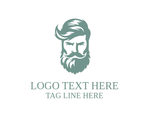 Beard Guy Barber Badge Logo