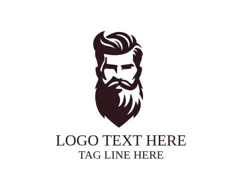 Beard Guy Barber Character Logo