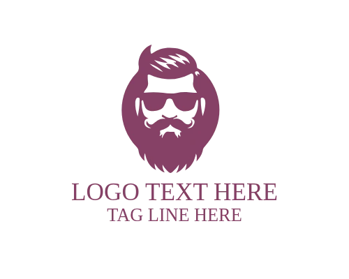 Beard Guy Character Branding Logo