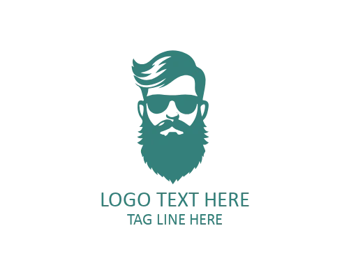 Beard Guy Character Logo