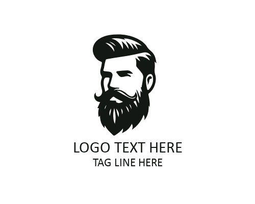 Beard Guy Modern Logo Design