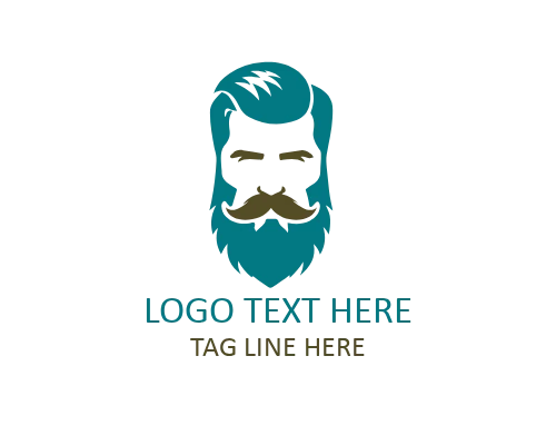 Beard Guy Symbol Barber Logo