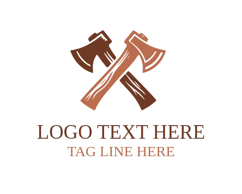 Bearded Lumberjack Axe Logo
