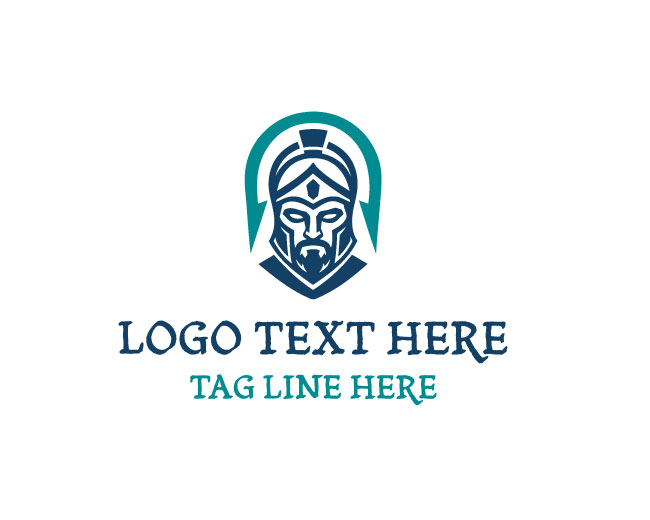Bearded Warrior Face Logo