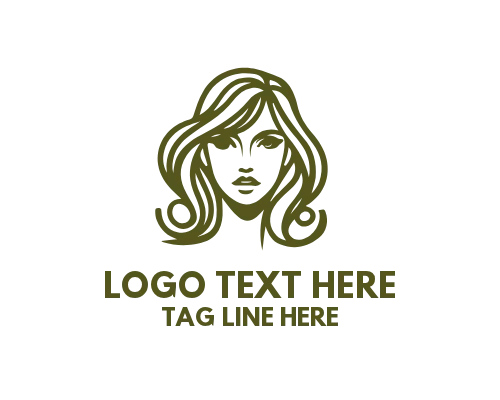 Beauty Brand Female Outline Logo