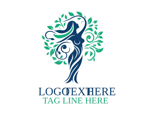 Beauty Care Women Tree Logo