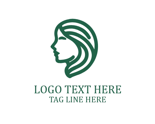 Beauty Face Line Art Logo