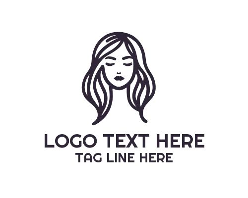 Beauty Face Outline Icon Logo