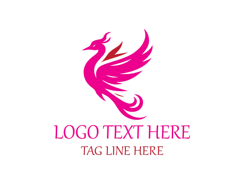 Beauty Flame Bird Logo for Elegant Brands and Soft Identity