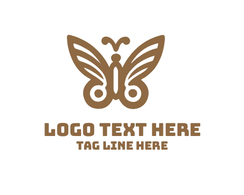 Beauty Line Butterfly Logo
